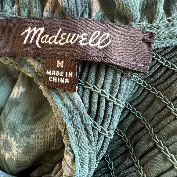 Madewell Crinkle Georgette Lucie Tie-Back Midi Dress in Woodland Floral - Picture 4 of 10